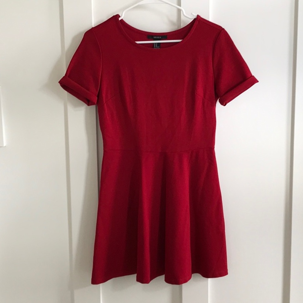 Cranberry red fit and flare dress🍒NWOT